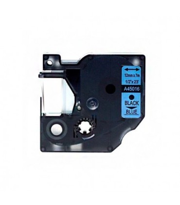 CINTA COMPATIBLE DYMO D1 45016 NEGRO-AZUL S0720560 12mm X 7m 