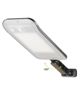 FAROLA SOLAR LED BAJURA GSC CON SENSOR CREPUSCULAR Y MOVIMIENTO 14W LUZ BLANCA 6500K 500LM