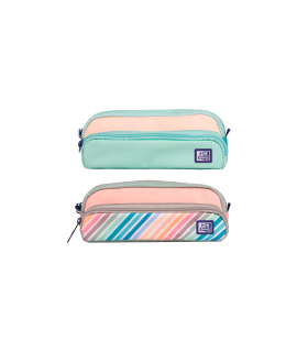 PORTATODO OXFORD COLORBLOK 2 CREMALLERAS DISEÑO RAYADO-LISO