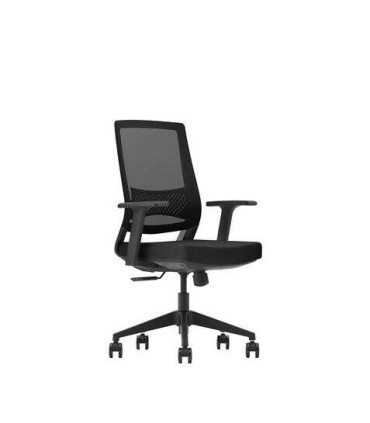 SILLA DE OFICINA CROMAD SE2000 - REPOSABRAZOS FIJOS - SOPORTE LUMBAR - RESPALDO DE MALLA