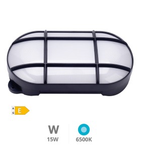 APLIQUE PARED LED GSC CERCIS NEGRO 15W LUZ BLANCA 6500K 1860 LUMENES - PROTECCION IP65
