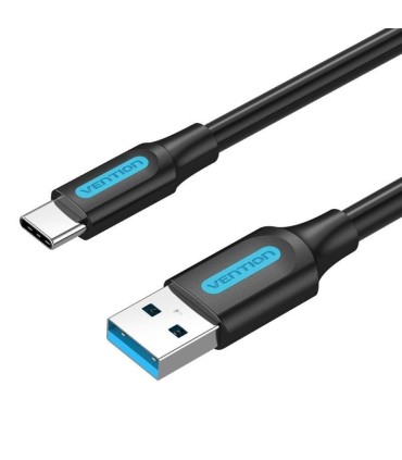 CABLE USB 3 0 TIPO-C VENTION NEGRO - USB MACHO A TIPO-C MACHO - HASTA 60W - 1 5 METROS