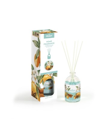 AMBIENTADOR MIKADO KARMA PRADY - FRASCO DE CRISTAL 100ml  Y VARITAS DIFUSORAS