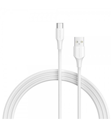 CABLE USB 2 0 TIPO-C VENTION BLANCO - USB MACHO A TIPO-C MACHO - HASTA 60W - 2 METROS
