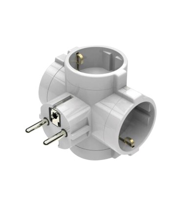 LADRON 4 SALIDAS SUCKO GSC BLANCO - MAX  3680W - 16A