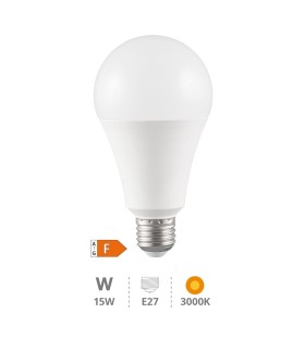BOMBILLA LED ESTANDAR GSC A60 E27 15W LUZ CALIDA 3000K 1574 LUMENES