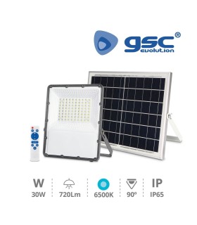FOCO PROYECTOR LED SOLAR SAMON GSC 5W LUZ BLANCA 6500K 720 LUMENES IP65