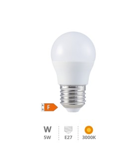 BOMBILLA LED GSC ESFERICA G45 E27 5W LUZ CALIDA 3000K 470 LUMENES