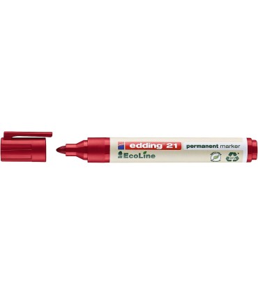 ROTULADOR PERMANENTE EDDING 21 ECOLINE ROJO