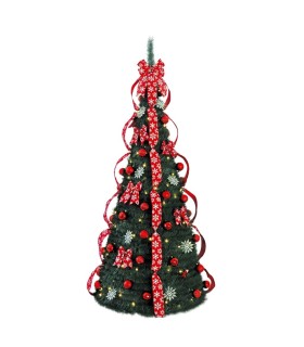 ARBOL DE NAVIDAD PLEGABLE DECORADO CON LUCES NIAH GSC 1 8 METROS