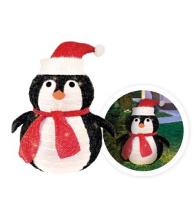 PINGÜINO PLEGABLE LED GSC 60cm - LUZ CALIDA - 8 FUNCIONES - FUNCIONA A PILAS