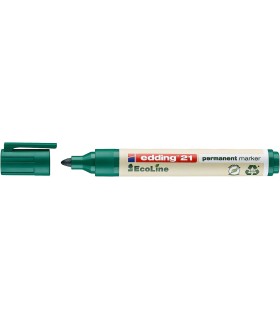 ROTULADOR PERMANENTE EDDING 21 ECOLINE VERDE