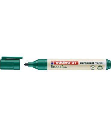 ROTULADOR PERMANENTE EDDING 21 ECOLINE VERDE