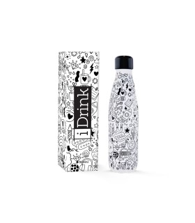 BOTELLA TERMICA IDRINK 500ML GARABATOS B Y N MANTIENE FRIO 36H Y CALOR 24H - SIN BPA