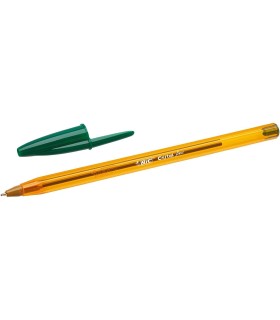 BOLIGRAFO BIC CRISTAL FINE VERDE - PUNTA REDONDA 0 8mm - TRAZO 0 30mm