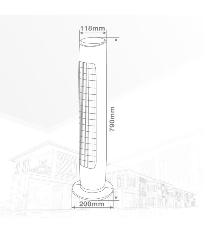 VENTILADOR DE TORRE PALOGI 45W BLANCO GSC EVOLUTION