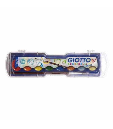 ACUARELAS GIOTTO DE 8 UNIDADES COLORES METAL