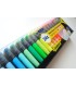 MARCADORES FLUORESCENTES BISMARK 24 UNIDADES - 12 NEON + 12 PASTEL +  BANDEJA