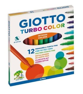 ROTULADOR TRATTO GIOTTO TURBO COLOR 12 UNIDADES