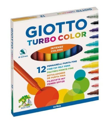 ROTULADOR TRATTO GIOTTO TURBO COLOR 12 UNIDADES