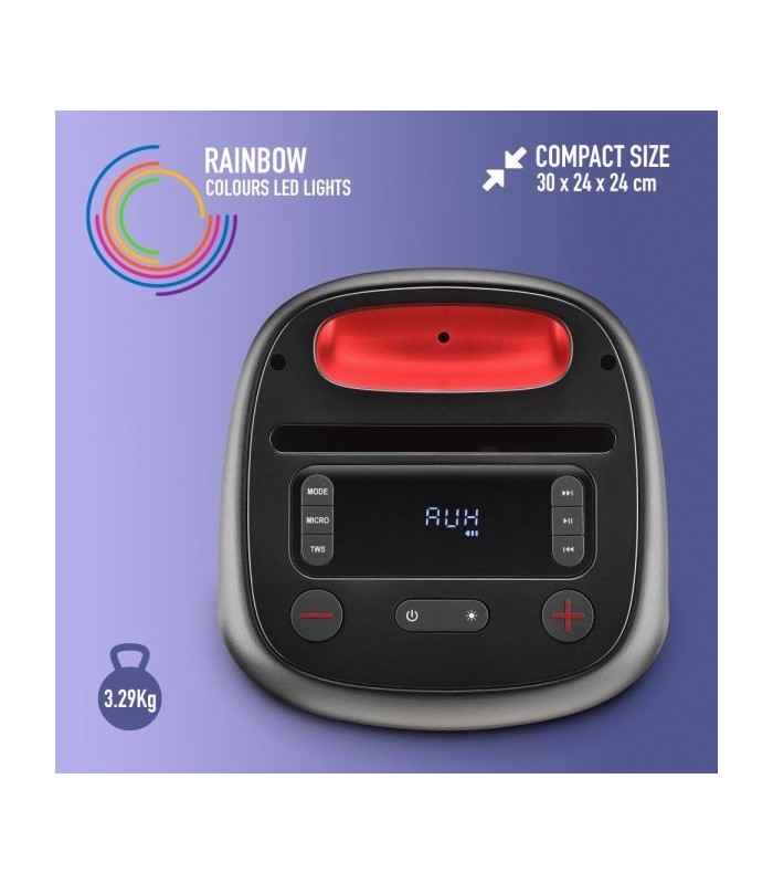 ALTAVOZ PORTATIL NGS WILDSWAG GO 80W NEGRO - 40W RMS - AUTONOMIA HASTA 10h - BLUETOOTH 5 0