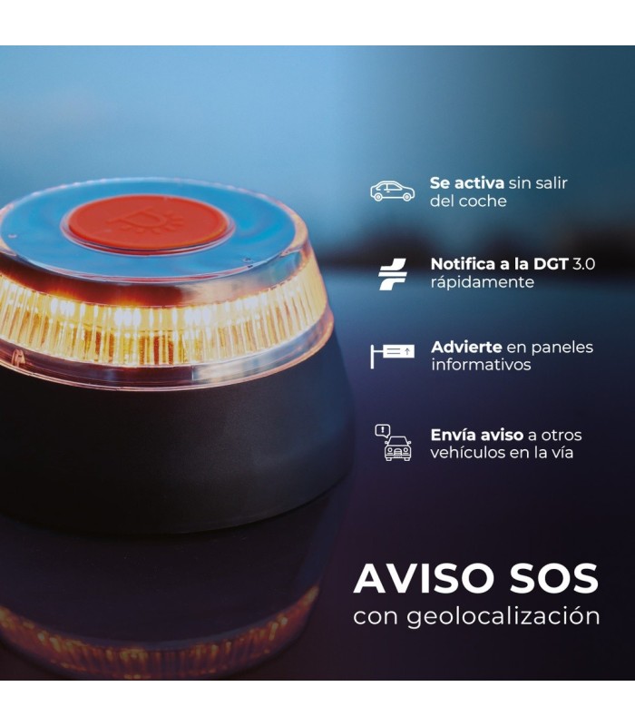 BALIZA DE SEÑALIZACION DE EMERGENCIA V16 CON GEOLOCALIZACION GSC - ALCANCE 1 KILOMETRO