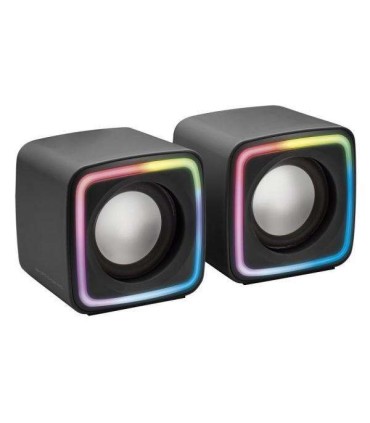 ALTAVOCES 2 0 MSCUBE MARS GAMING 8W NEGROS - CONECXION JACK 3 5mm - ILUMINACION RGB