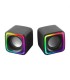ALTAVOCES 2 0 MSCUBE MARS GAMING 8W NEGROS - CONECXION JACK 3 5mm - ILUMINACION RGB