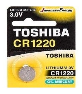 PILA BOTON TOSHIBA ALKALINE CR1220 3V