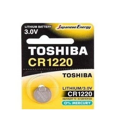 PILA BOTON TOSHIBA ALKALINE CR1220 3V