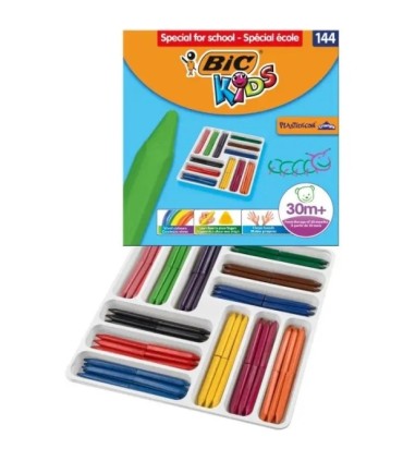CERAS PLASTIDECOR TRIANGULARES PACK 144 UNIDADES SURTIDAS - IDEAL PARA ESCUELAS INFANTILES