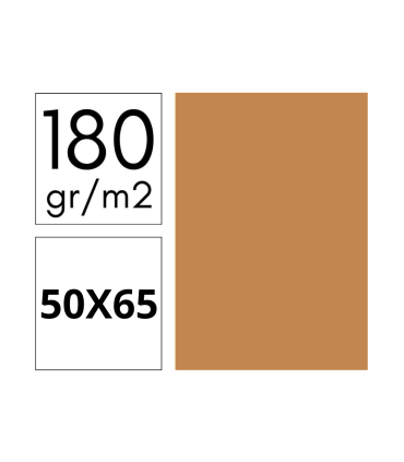 CARTULINA MARRON CLARO 180 GRAMOS 50X65 CM FABRISA