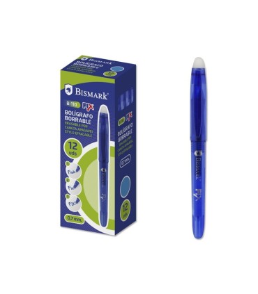 BOLIGRAFO BORRABLE BISMARK AZUL  0 7mm