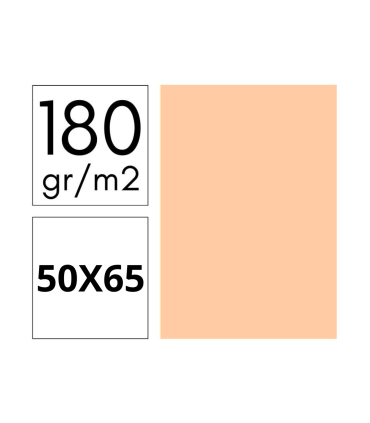 CARTULINA SALMON 180 GRAMOS 50X65 CM FABRISA