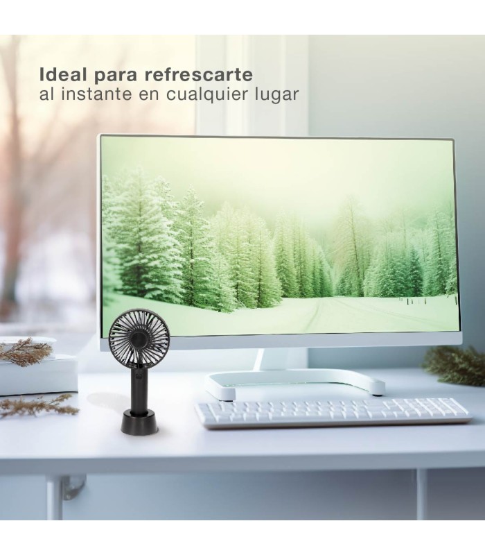 MINI VENTILADOR DE MANO BALU USB RECARGABLE NEGRO GSC EVOLUTION