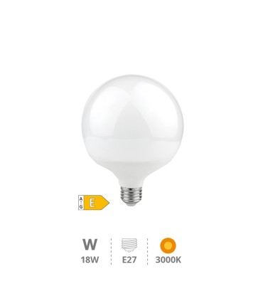 BOMBILLA LED GLOBO GSC E27 G120 18W LUZ CALIDA 3000K 2000 LUMENES