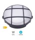 APLIQUE PARED LED REDONDO GSC OXALIS NEGRO 15W LUZ BLANCA 6500K 1860 LUMENES - IP65