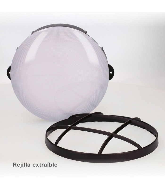 APLIQUE PARED LED REDONDO GSC OXALIS NEGRO 15W LUZ BLANCA 6500K 1860 LUMENES - IP65
