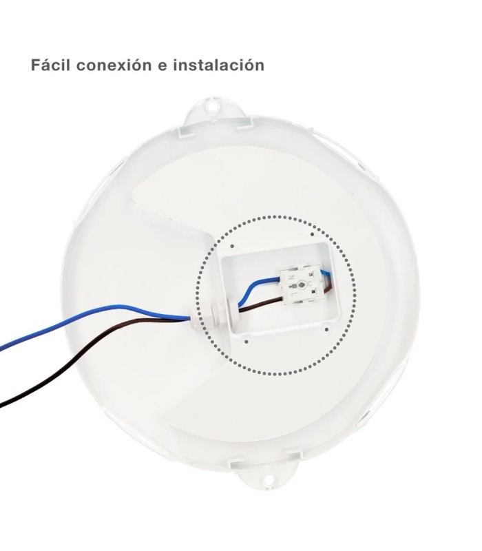 APLIQUE PARED LED REDONDO GSC OXALIS NEGRO 15W LUZ BLANCA 6500K 1860 LUMENES - IP65