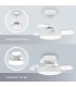 VENTILADOR TECHO NACALA GSC CON LUZ CCT REGULABLE Y MANDO Ø55 3 ASPAS RETRACTILES BLANCO