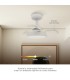 VENTILADOR TECHO NACALA GSC CON LUZ CCT REGULABLE Y MANDO Ø55 3 ASPAS RETRACTILES BLANCO