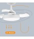 VENTILADOR TECHO NACALA GSC CON LUZ CCT REGULABLE Y MANDO Ø55 3 ASPAS RETRACTILES BLANCO