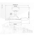 VENTILADOR TECHO NACALA GSC CON LUZ CCT REGULABLE Y MANDO Ø55 3 ASPAS RETRACTILES BLANCO