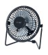 MINI VENTILADOR SOBREMESA USB KILA GSC Ø9,5CM 2,5W NEGRO