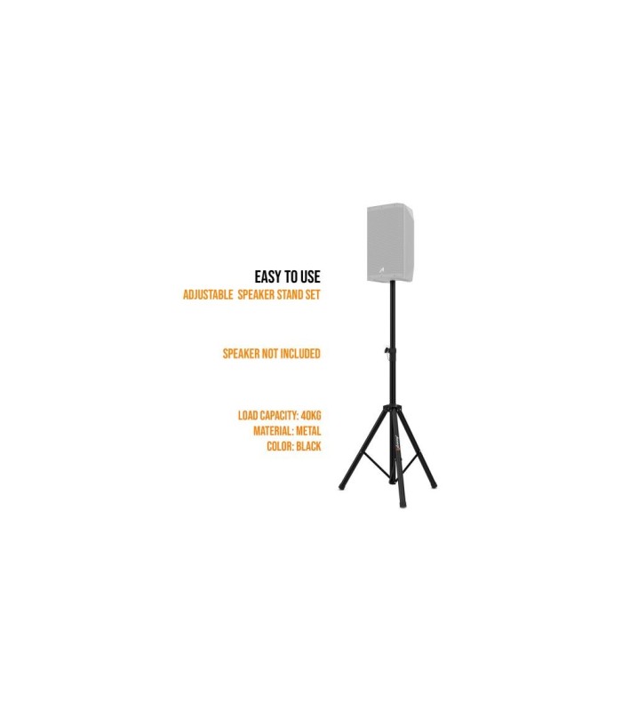 TRIPODE ALUMINIO AUDIBAX NEO 121 NEGRO PARA ALTAVOCES - PESO HASTA 40 kg - DE 67cm A 1,15c
