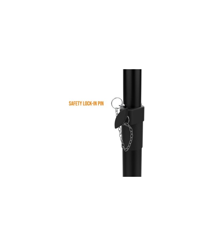 TRIPODE ALUMINIO AUDIBAX NEO 121 NEGRO PARA ALTAVOCES - PESO HASTA 40 kg - DE 67cm A 1,15c