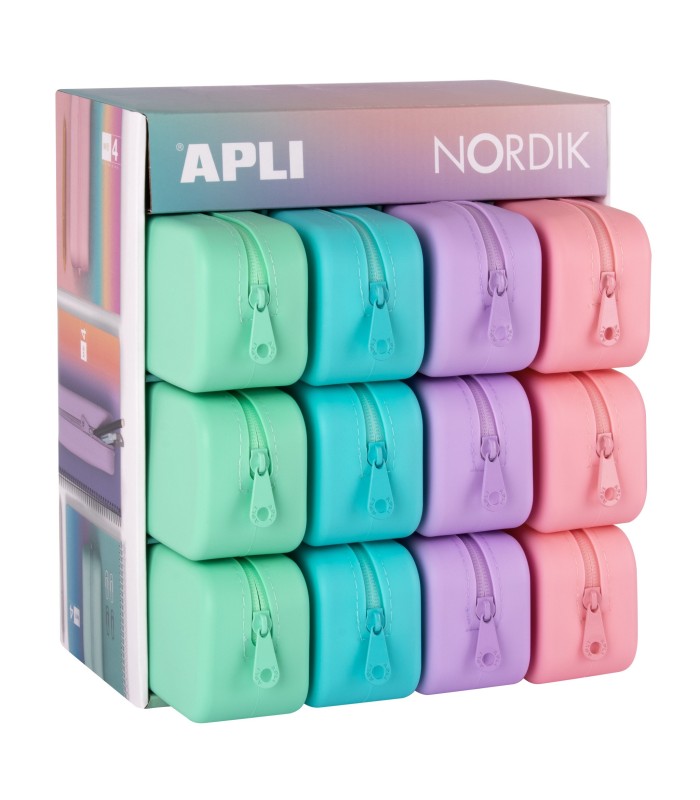 ESTUCHE DE SILICONA SOFT FLUOR NORDIK LILA PASTEL