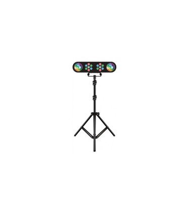 BARRA DE LUCES LED QTX PAR-T PARA FIESTAS CON SOPORTE DE TRIPODE - 14 LED + 2 BOLAS