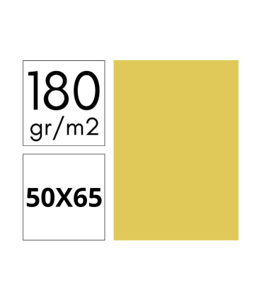 CARTULINA AMARILLO 180 GRAMOS 50X65 CM FABRISA