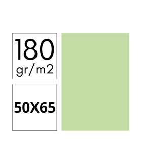 CARTULINA VERDE CLARO FABRISA 50x65 180gr 